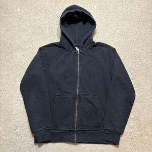 Flint And Tinder Hoodie Sweatshirt Mens Medium Black 10-Year Full Zip Fleece USA